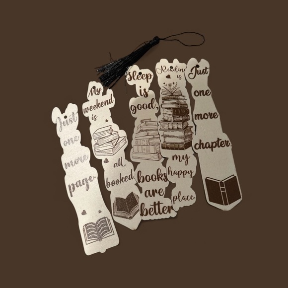 Other - Wood Book-Themed Bookmarks-New 2 for $10